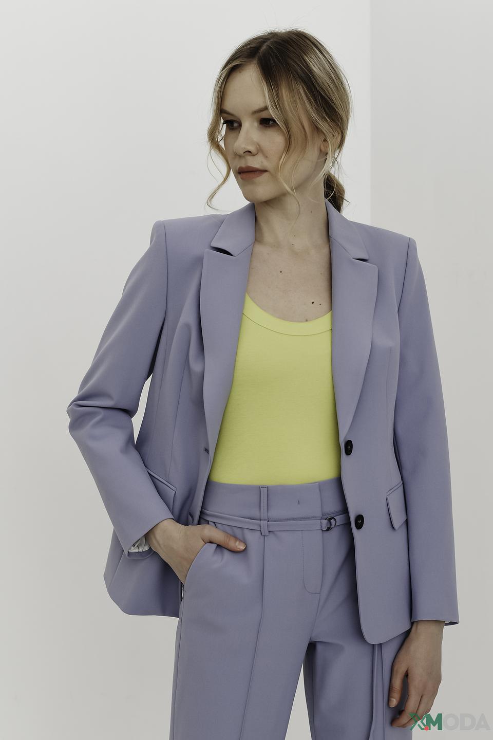 Жакет Luisa Cerano голубой приталенный