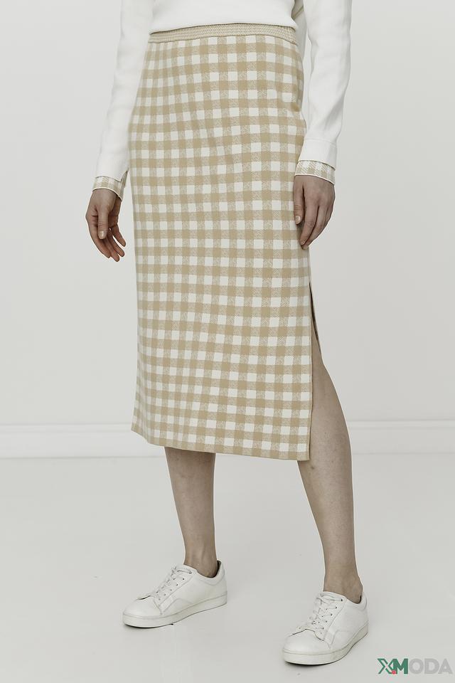 Юбка Oui в клетку миди