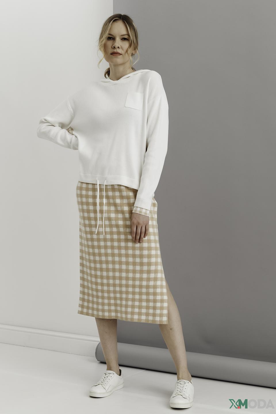 Юбка Oui в клетку миди