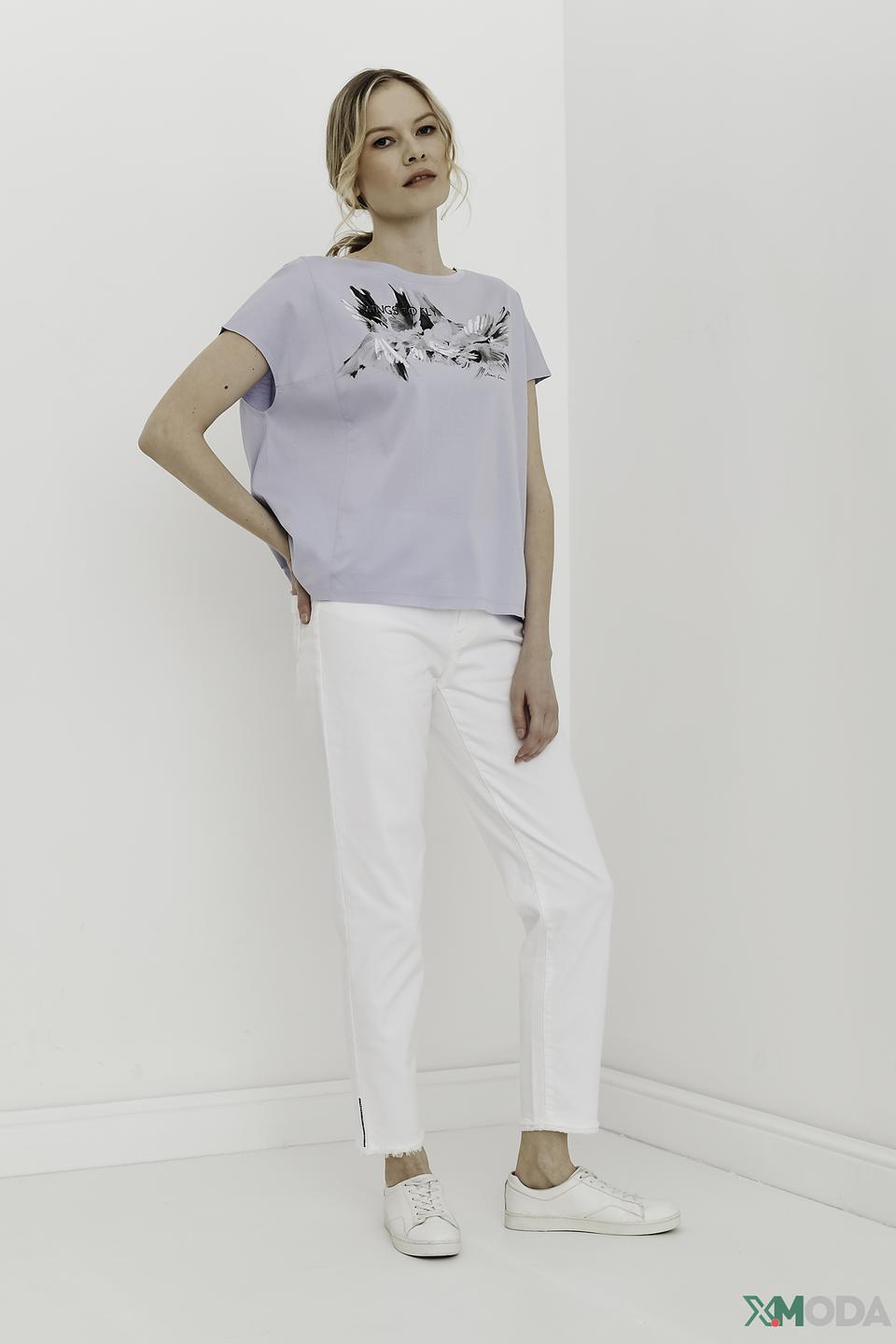 Джинсы Marc Cain белые с необработанным краем