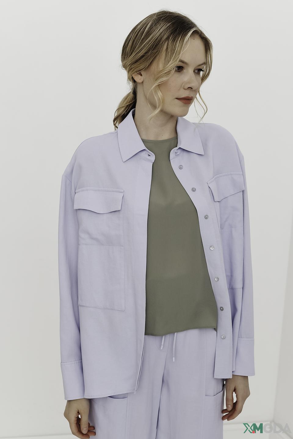 Рубашка Marc Cain лавандовая