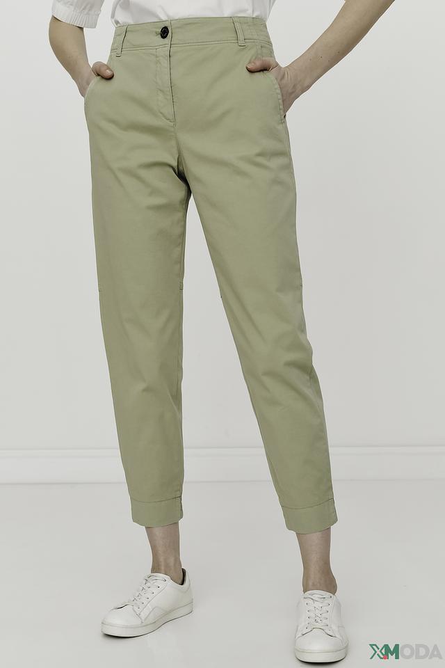 Брюки Marc Cain хаки с манжетами