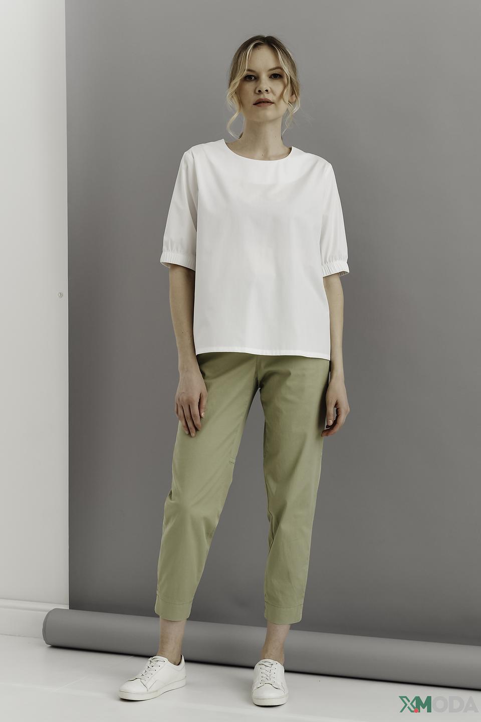 Брюки Marc Cain хаки с манжетами