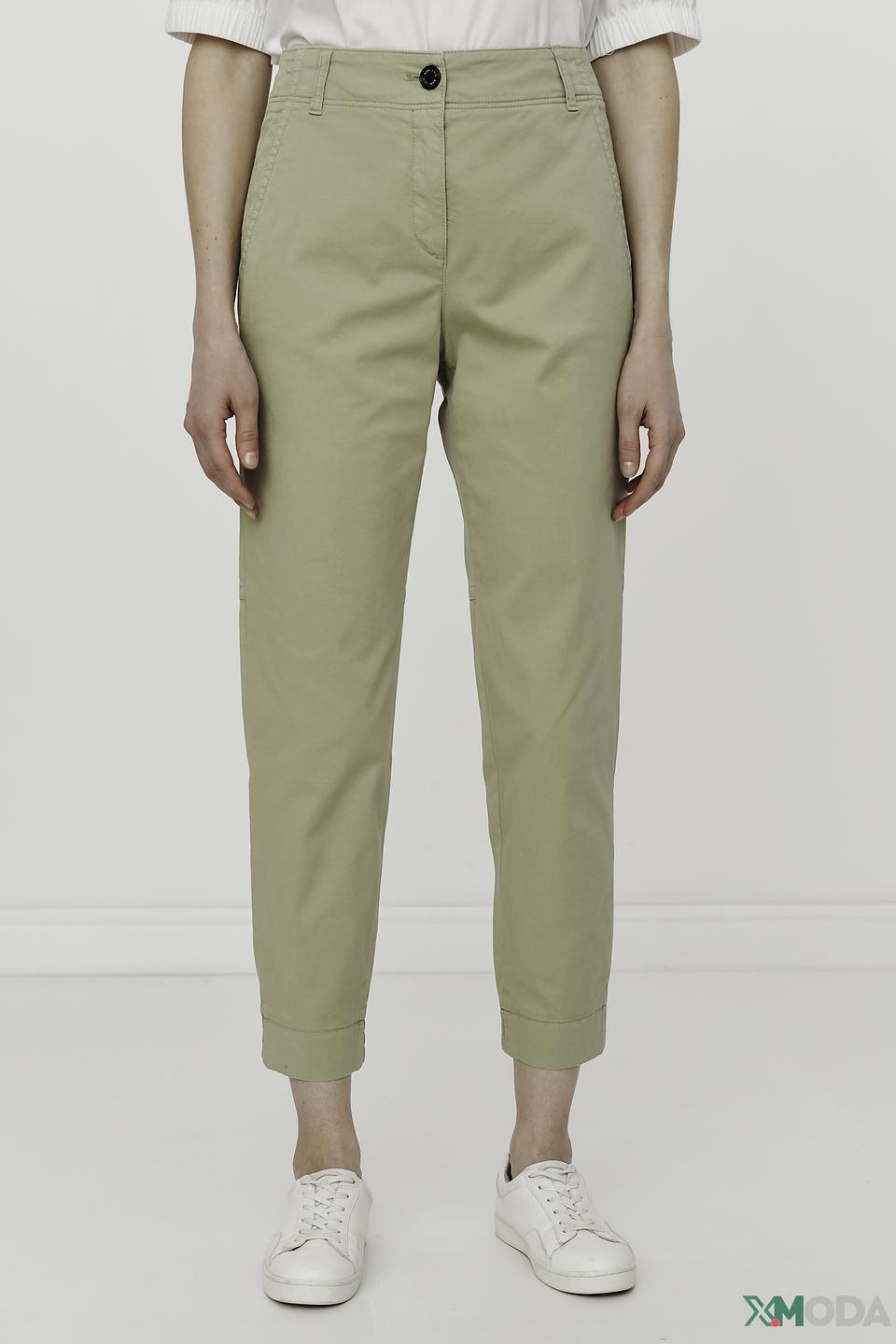 Брюки Marc Cain хаки с манжетами