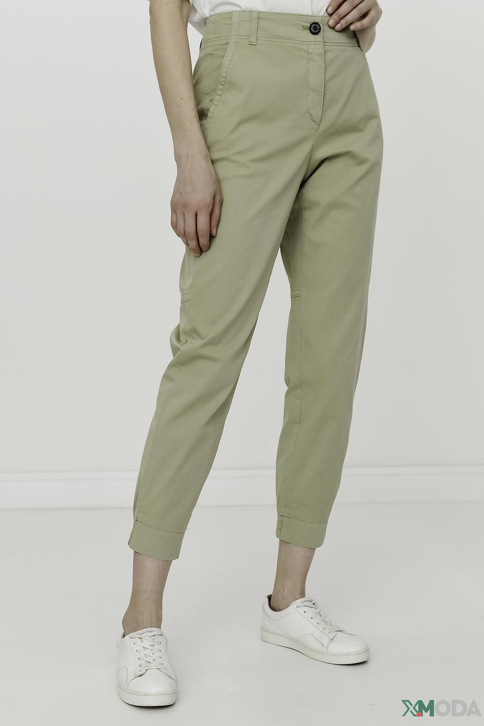 Брюки Marc Cain хаки с манжетами