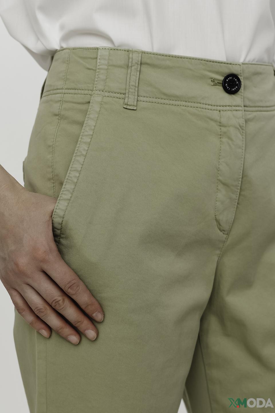 Брюки Marc Cain хаки с манжетами