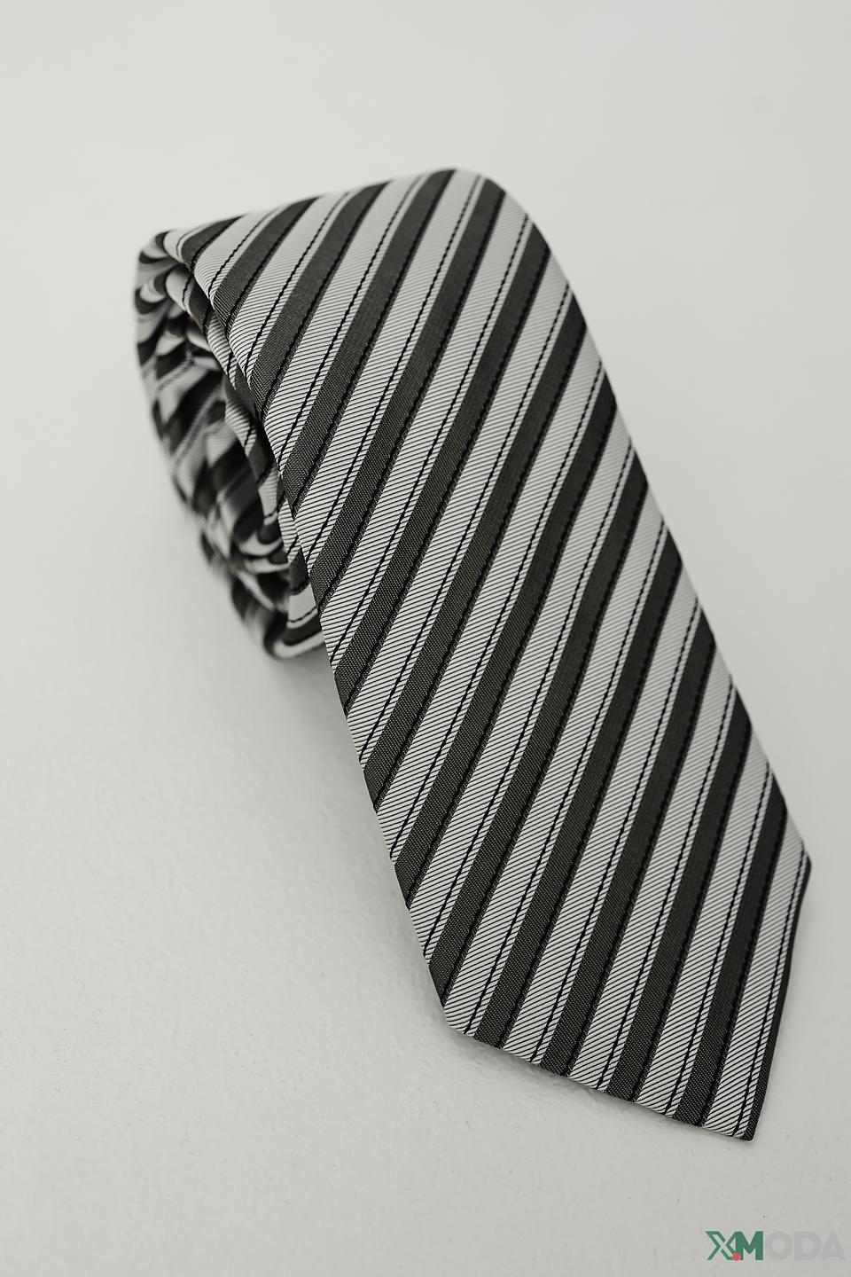 Галстук Boss Business в полоску серый