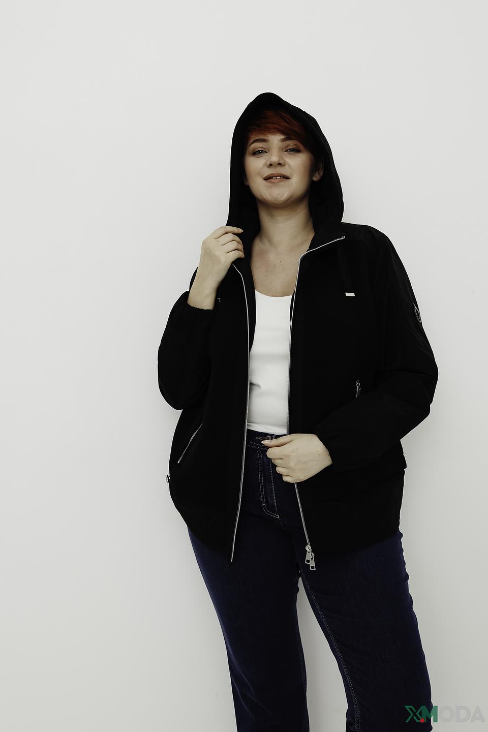 Куртка Lebek чёрная с капюшоном