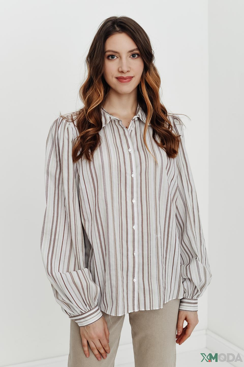 Рубашка Joop! в полоску с рукавами-фонариками