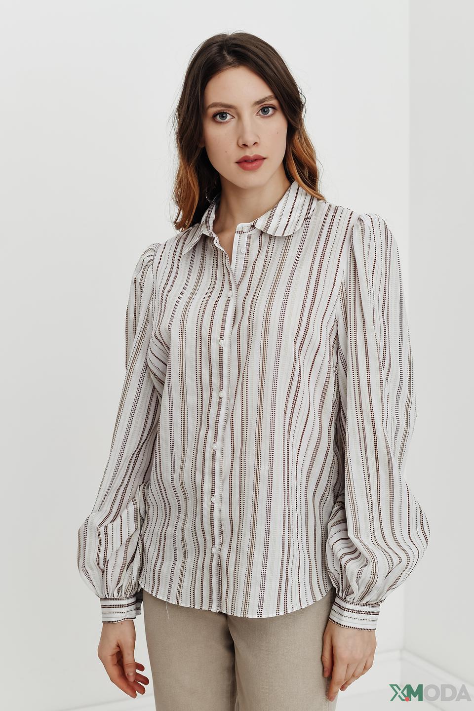 Рубашка Joop! в полоску с рукавами-фонариками