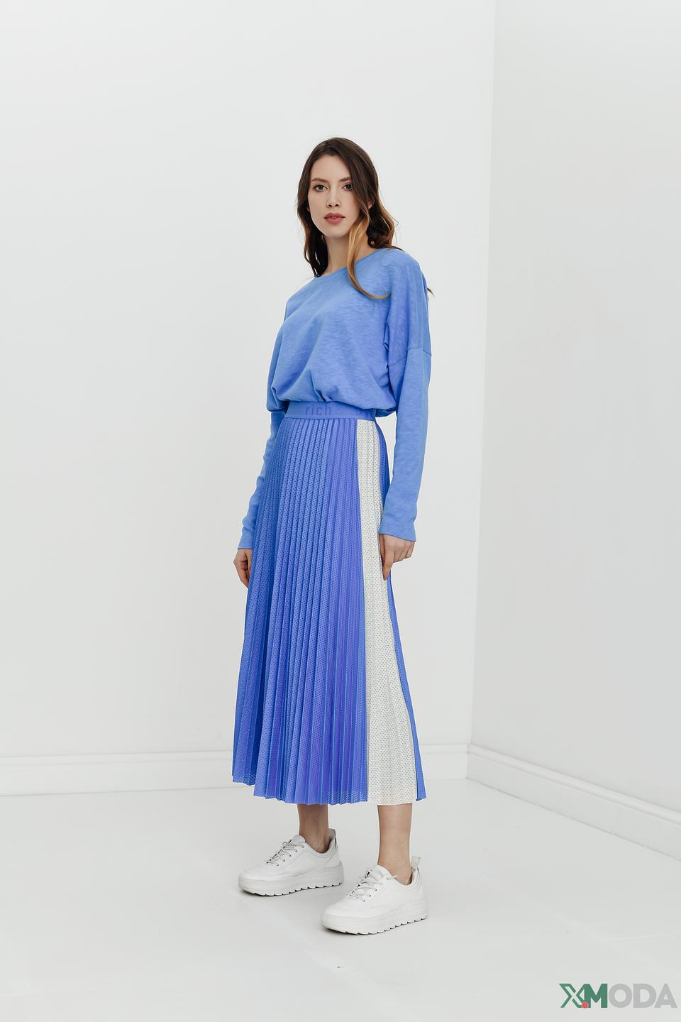 Юбка Rich and Royal плиссе голубой