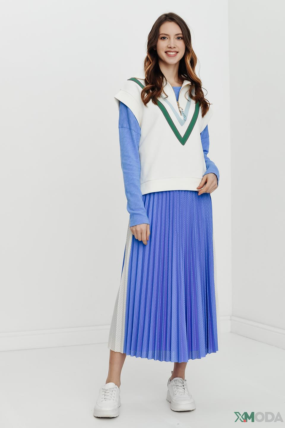 Юбка Rich and Royal плиссе голубой