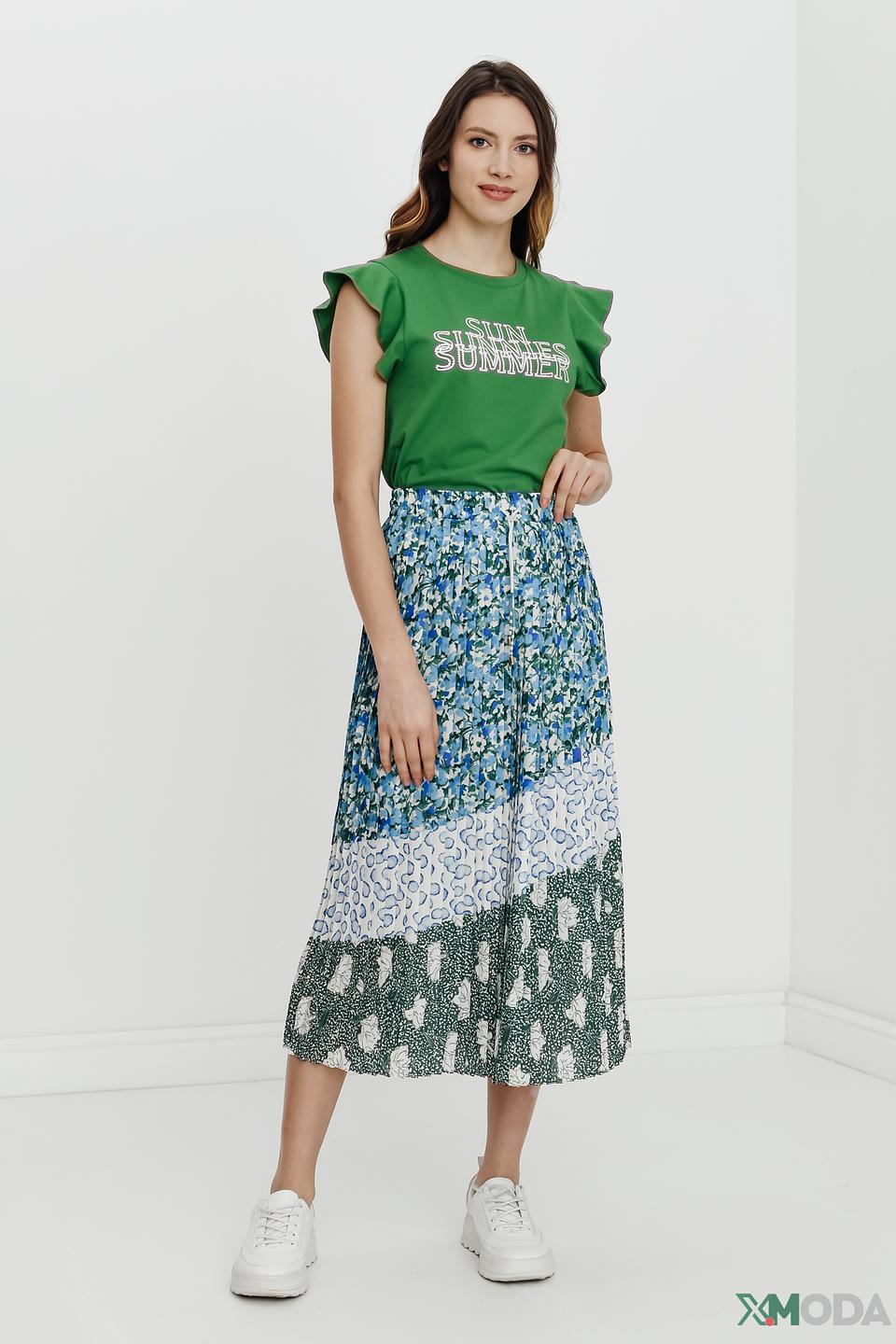 Футболка Rich and Royal зелёная с принтом