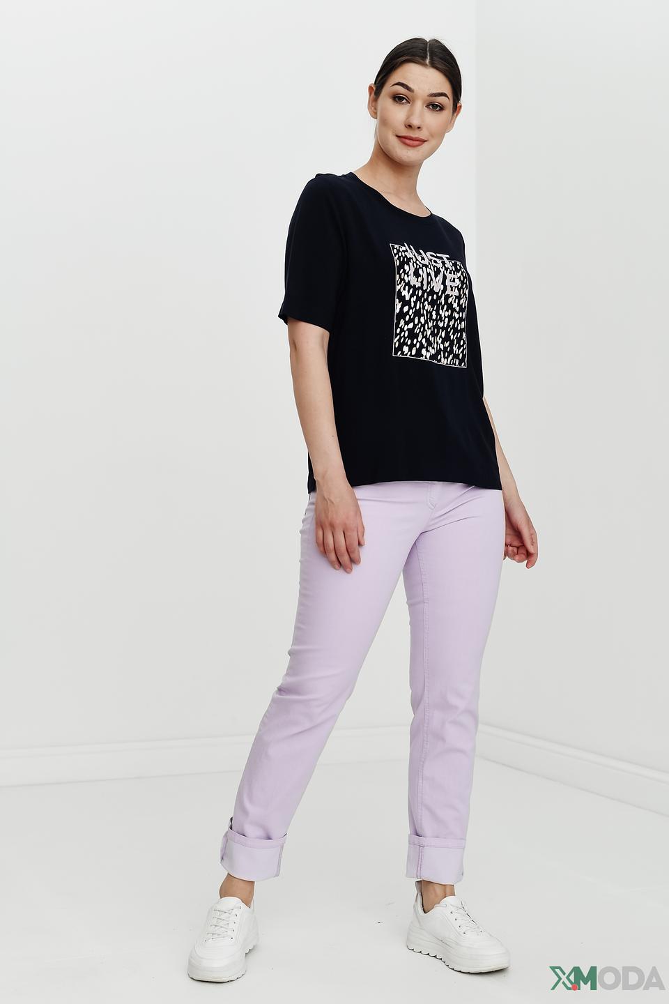 Джинсы Zerres лавандовые с манжетами