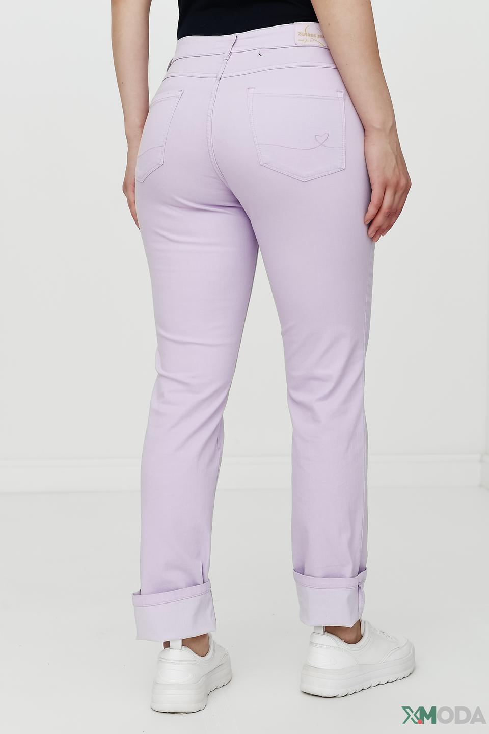 Джинсы Zerres лавандовые с манжетами