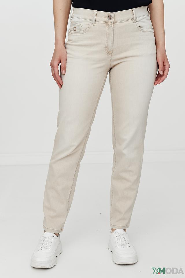 Джинсы Zerres бежевые прямого кроя