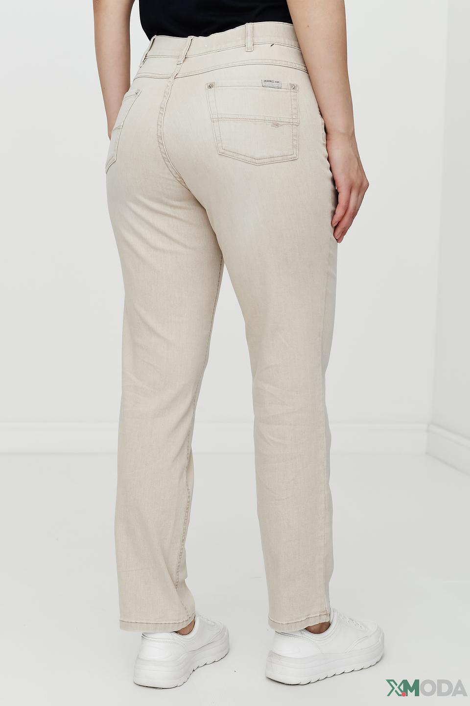 Джинсы Zerres бежевые прямого кроя