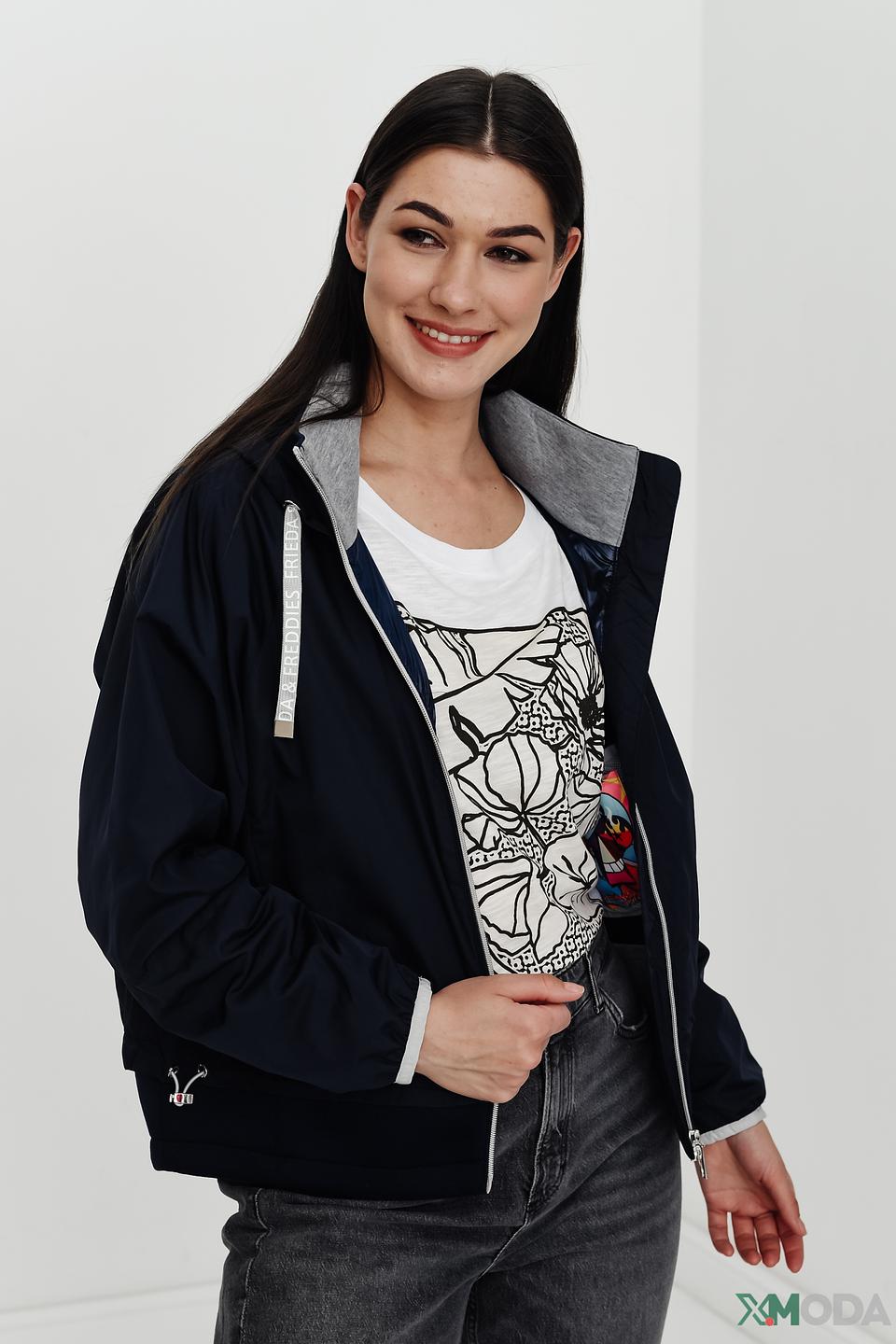 Куртка Frieda and Freddies синяя с серым