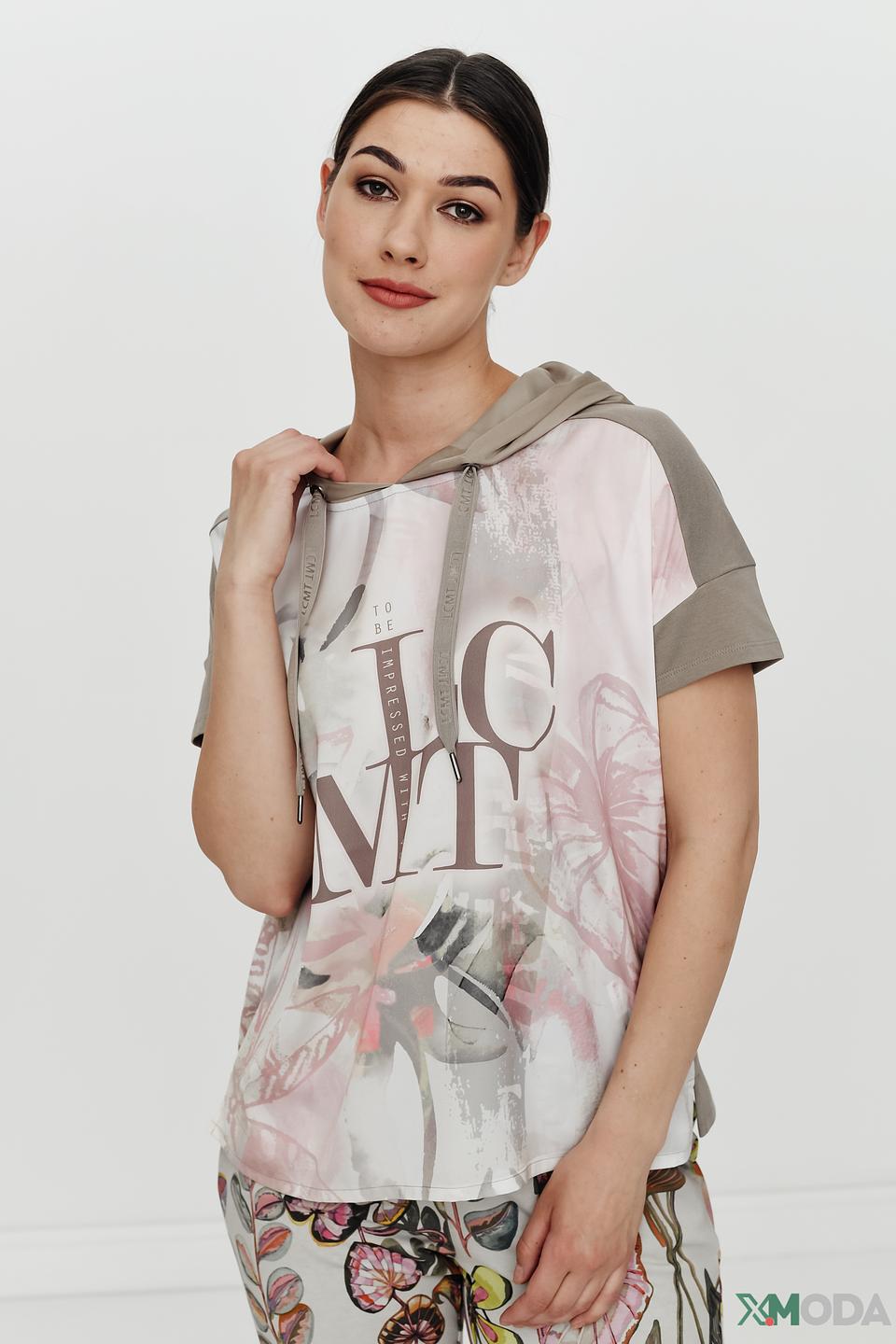 Пуловер Lecomte с принтом и капюшоном