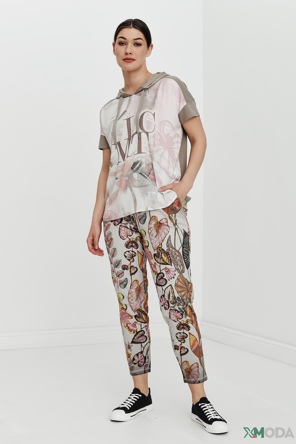 Пуловер Lecomte с принтом и капюшоном