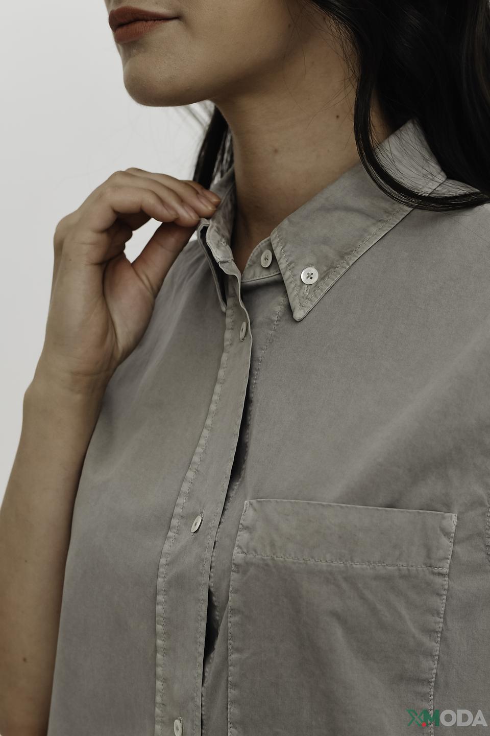 Платье Marc O'Polo бежевое, прямое, с пуговицами и карманами