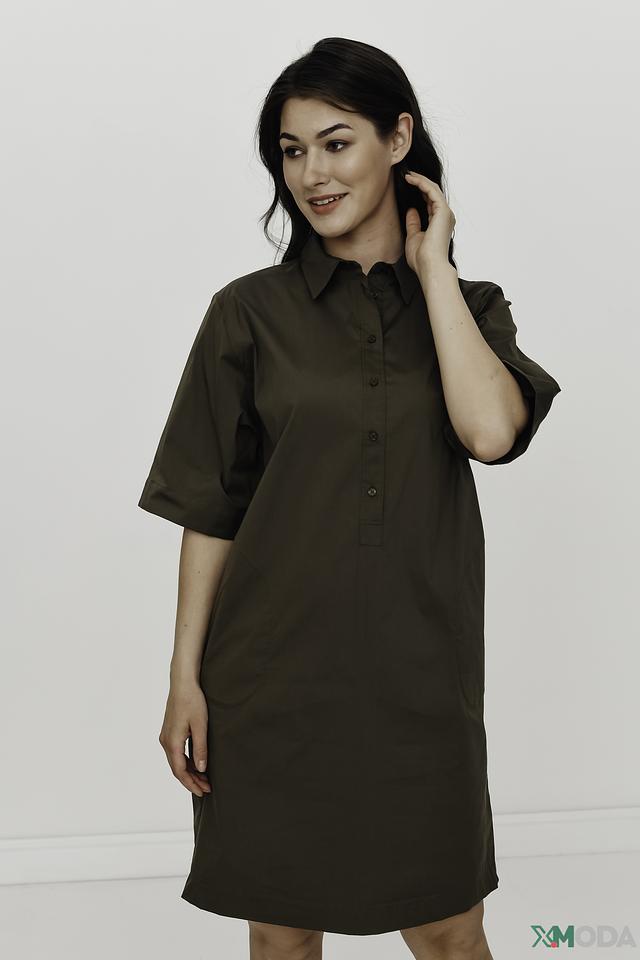 Платье рубашка Mos Mosh хаки
