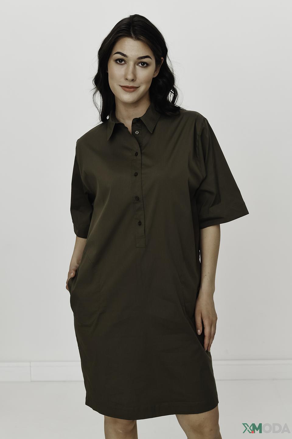 Платье рубашка Mos Mosh хаки