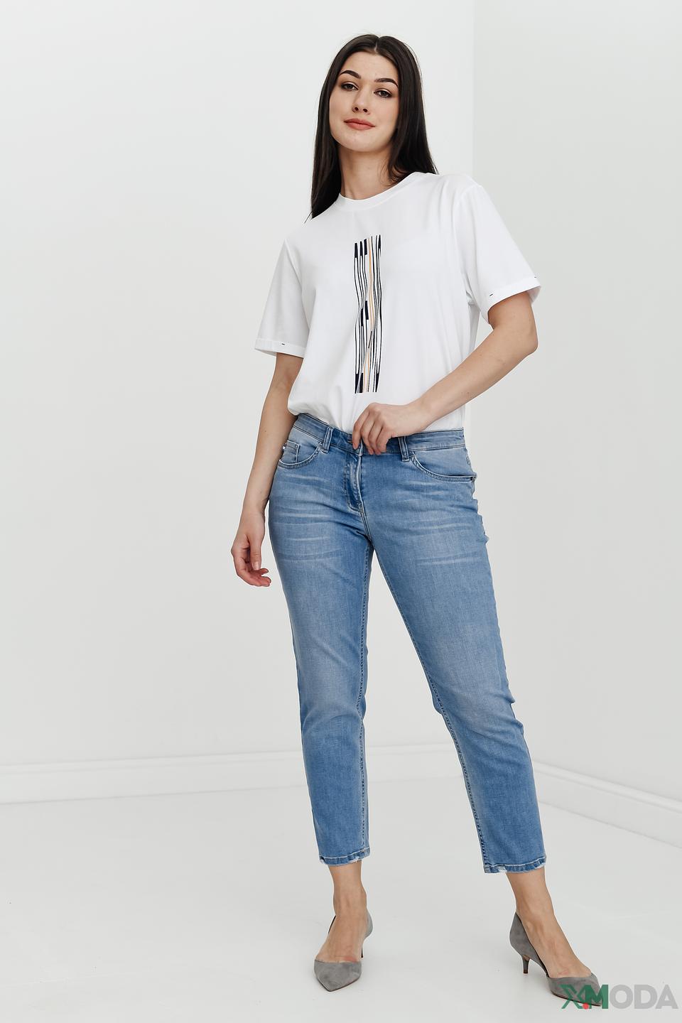 Джинсы Ppep. с потертостями голубые