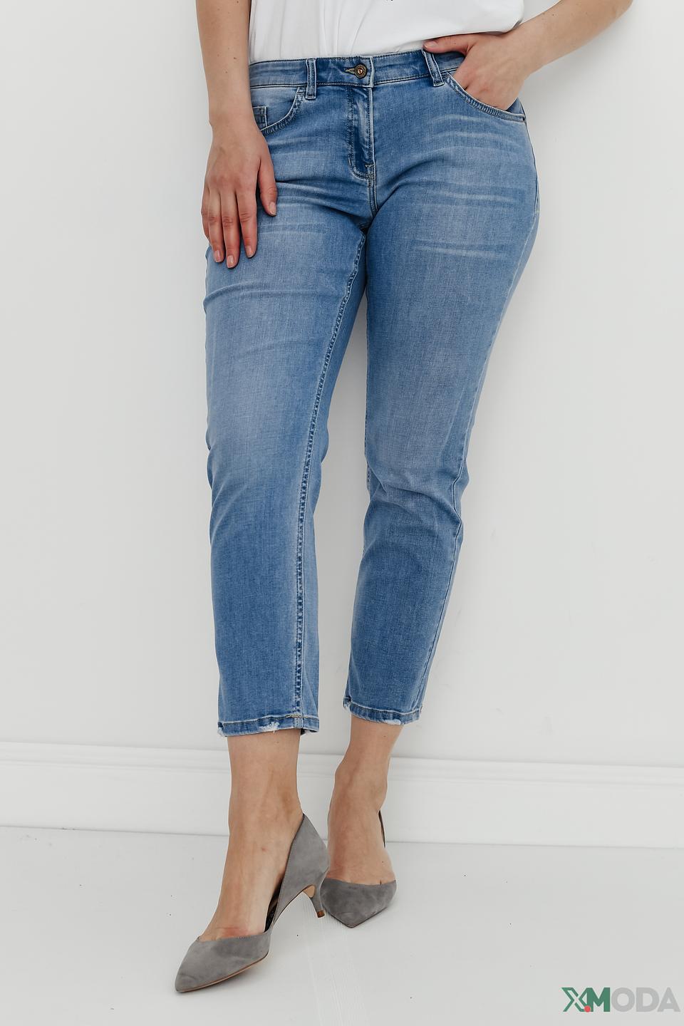 Джинсы Ppep. с потертостями голубые