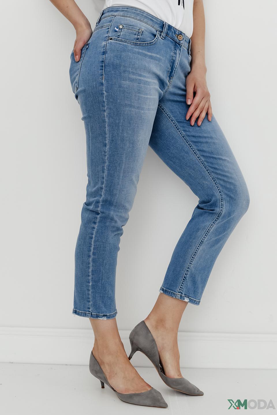 Джинсы Ppep. с потертостями голубые