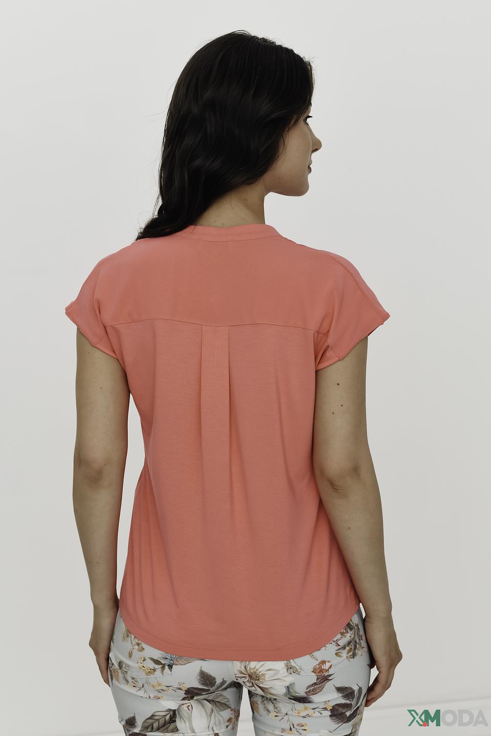 Блуза SE Stenau кораллового цвета без узора