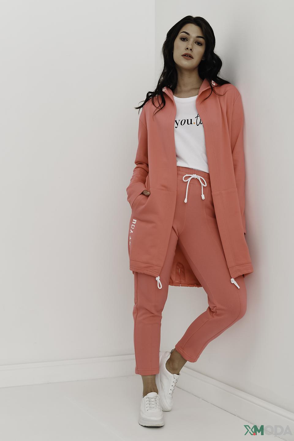 Жакет You Just White с капюшоном розовый