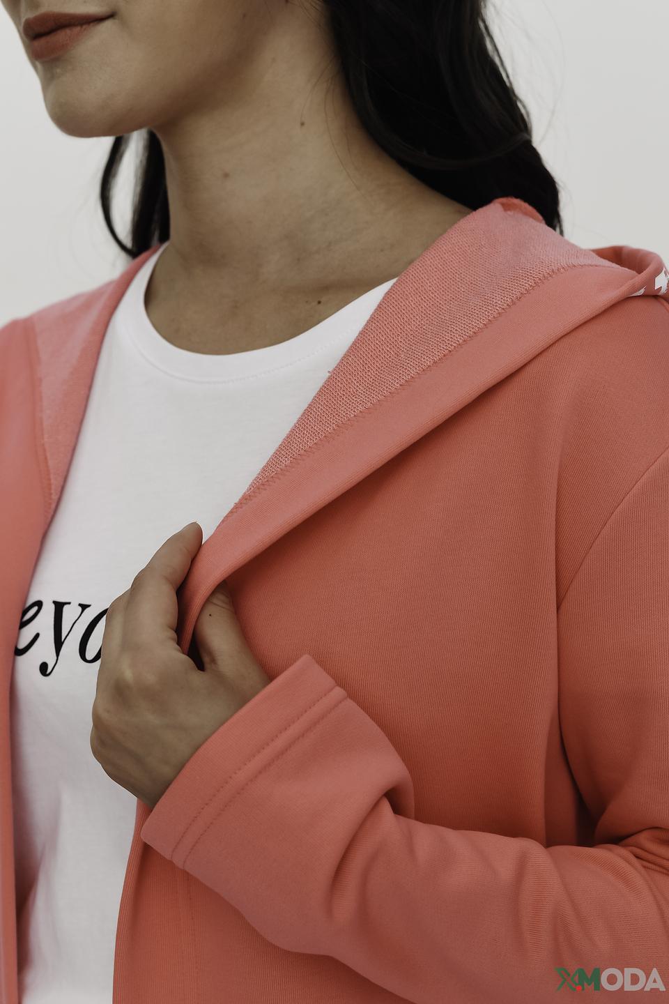 Жакет You Just White с капюшоном розовый