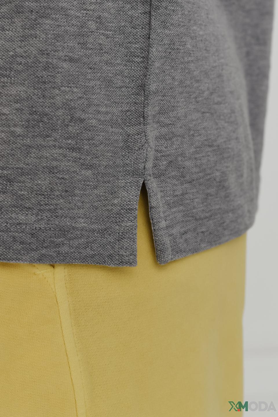 Поло Bugatti серое с логотипом