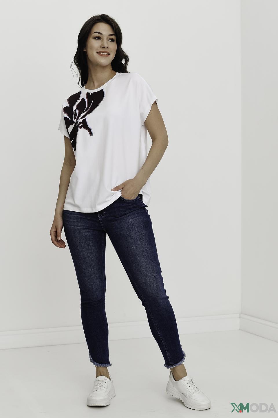 Джинсы Angels с бахромой темно-синие