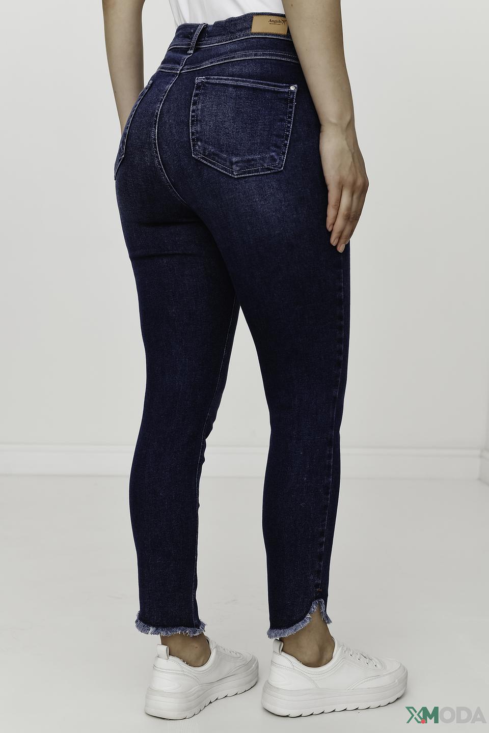 Джинсы Angels с бахромой темно-синие