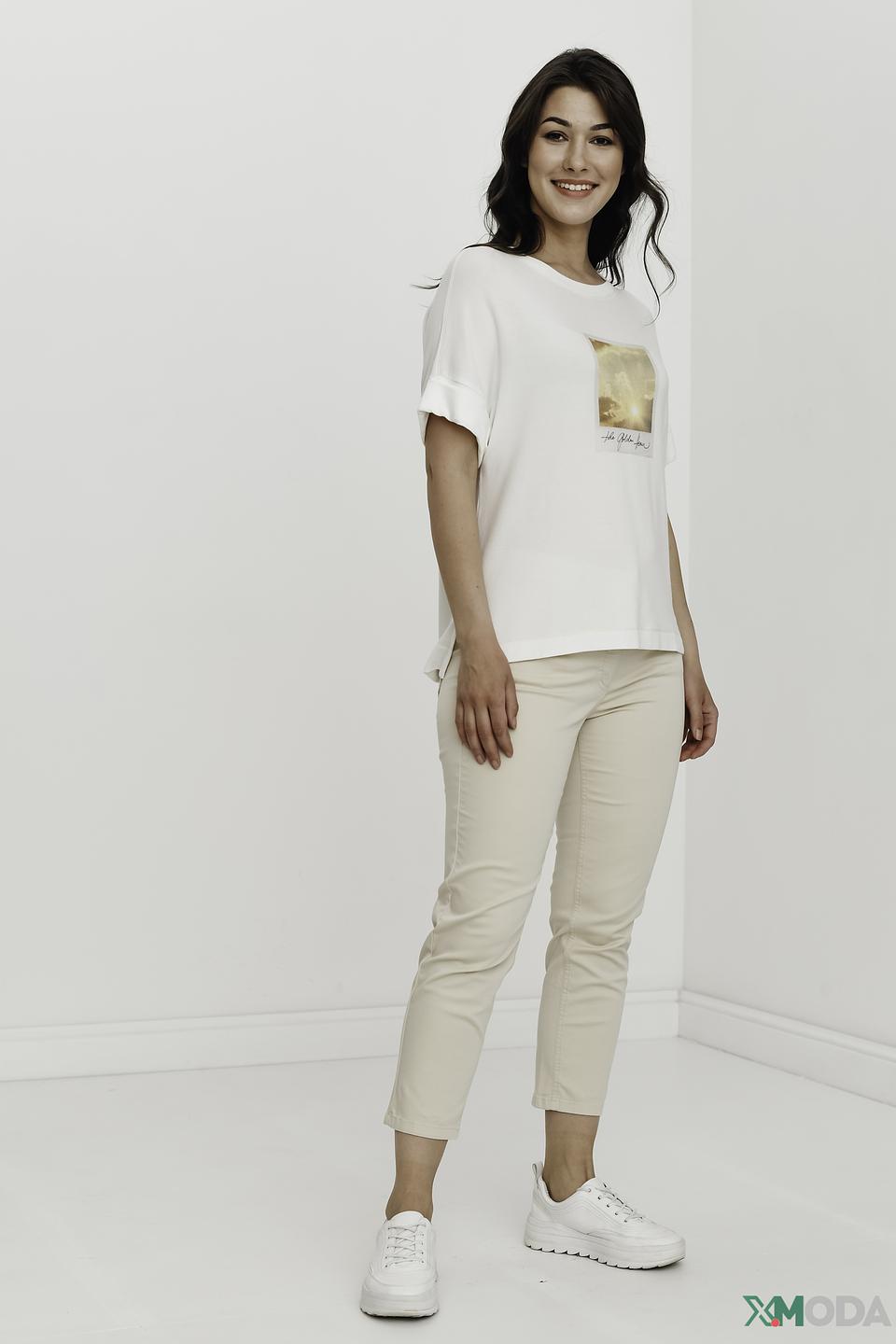 Футболка Oui с принтом белая