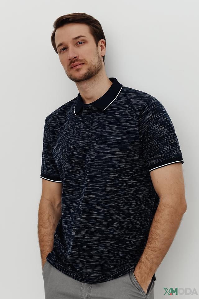 Поло Casa Moda с меланжевым узором