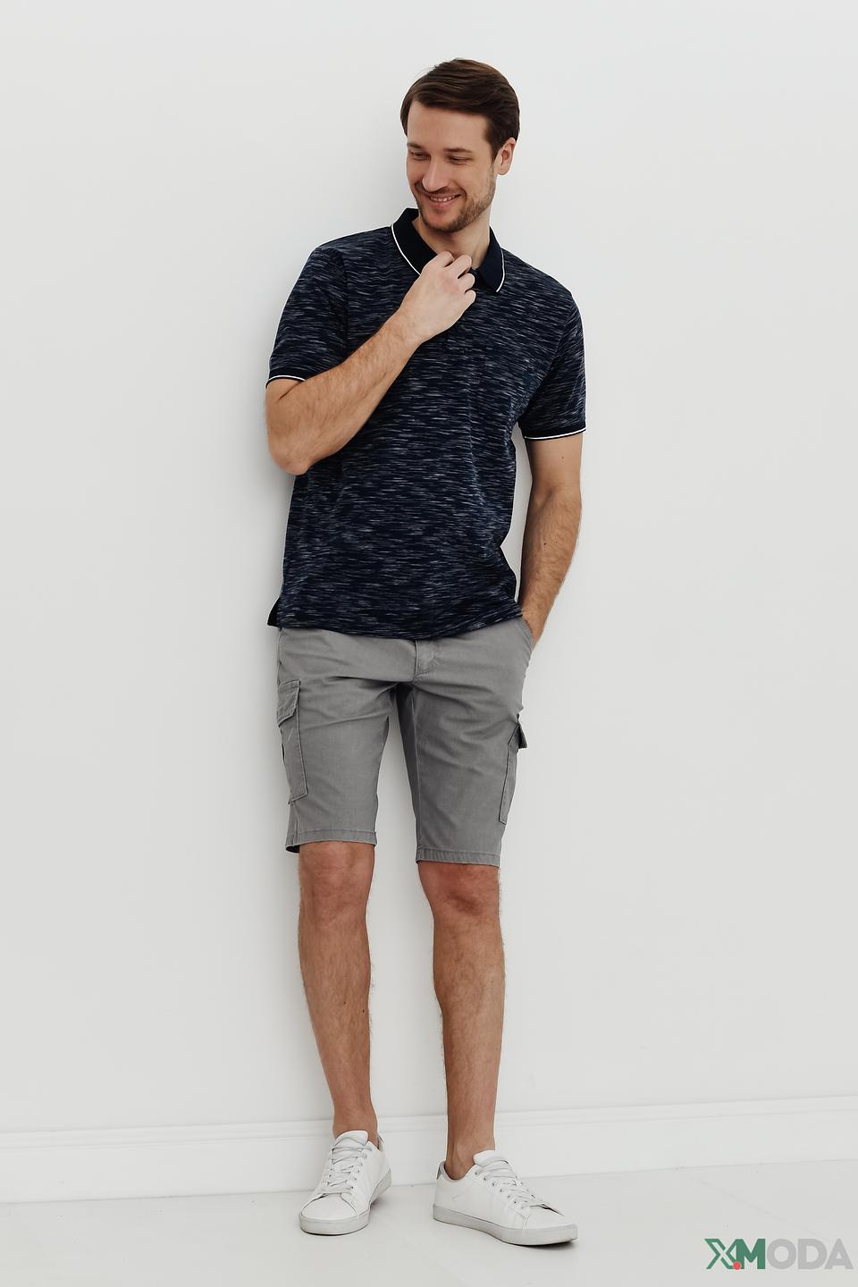 Поло Casa Moda с меланжевым узором