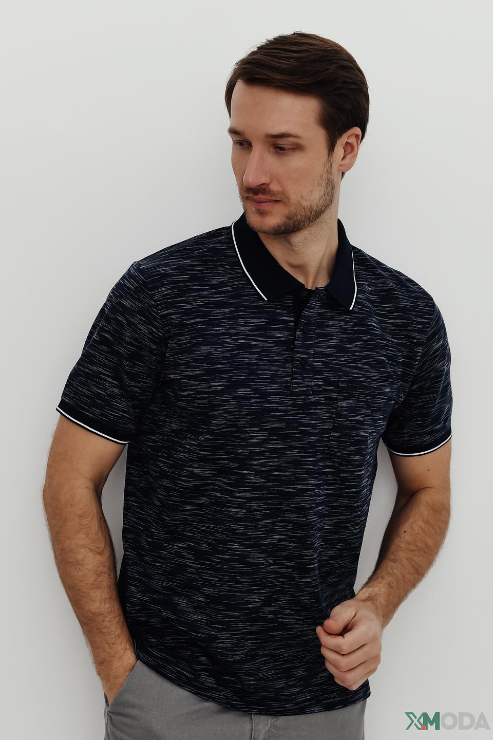 Поло Casa Moda с меланжевым узором