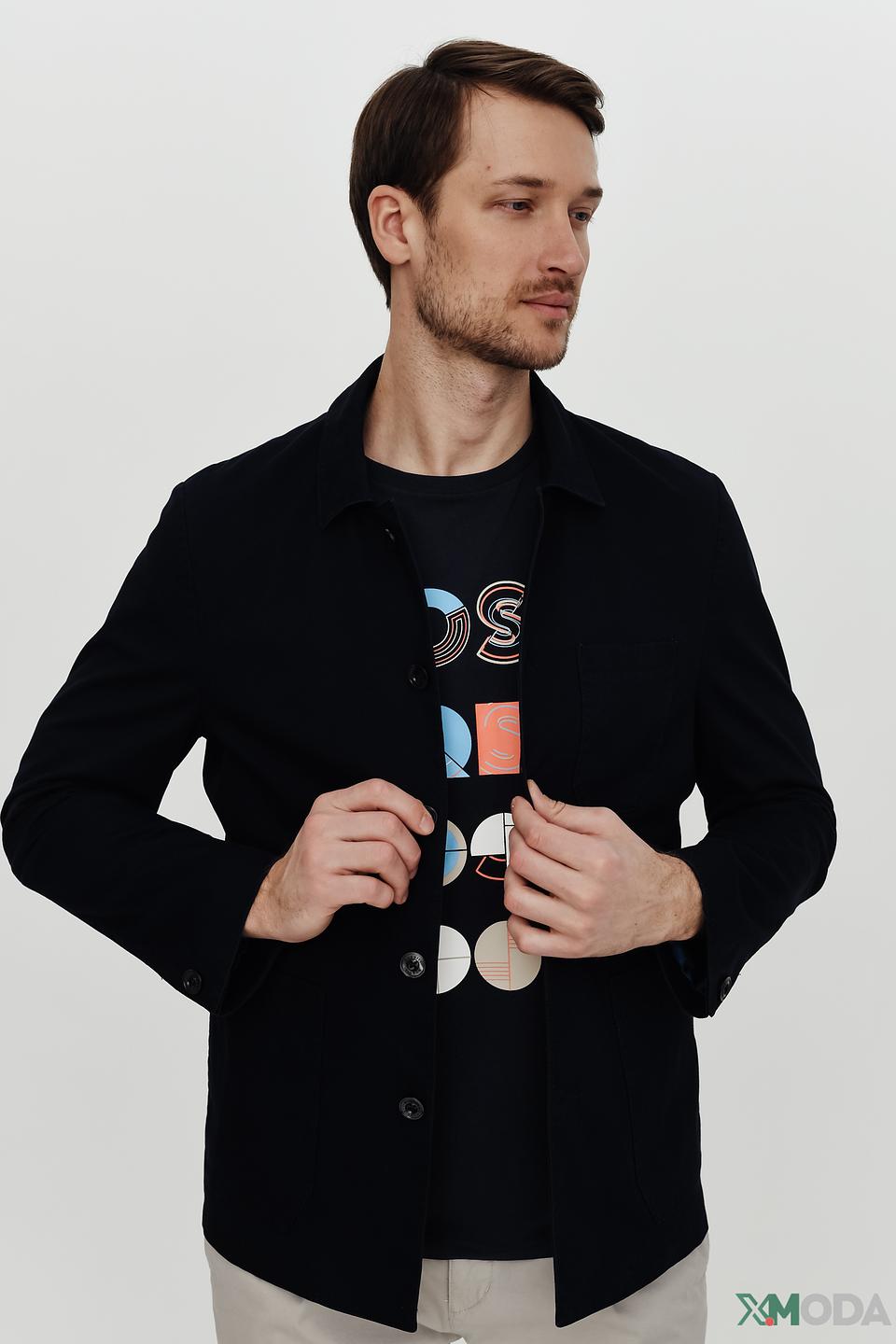 Пиджак Bugatti чёрный приталенный