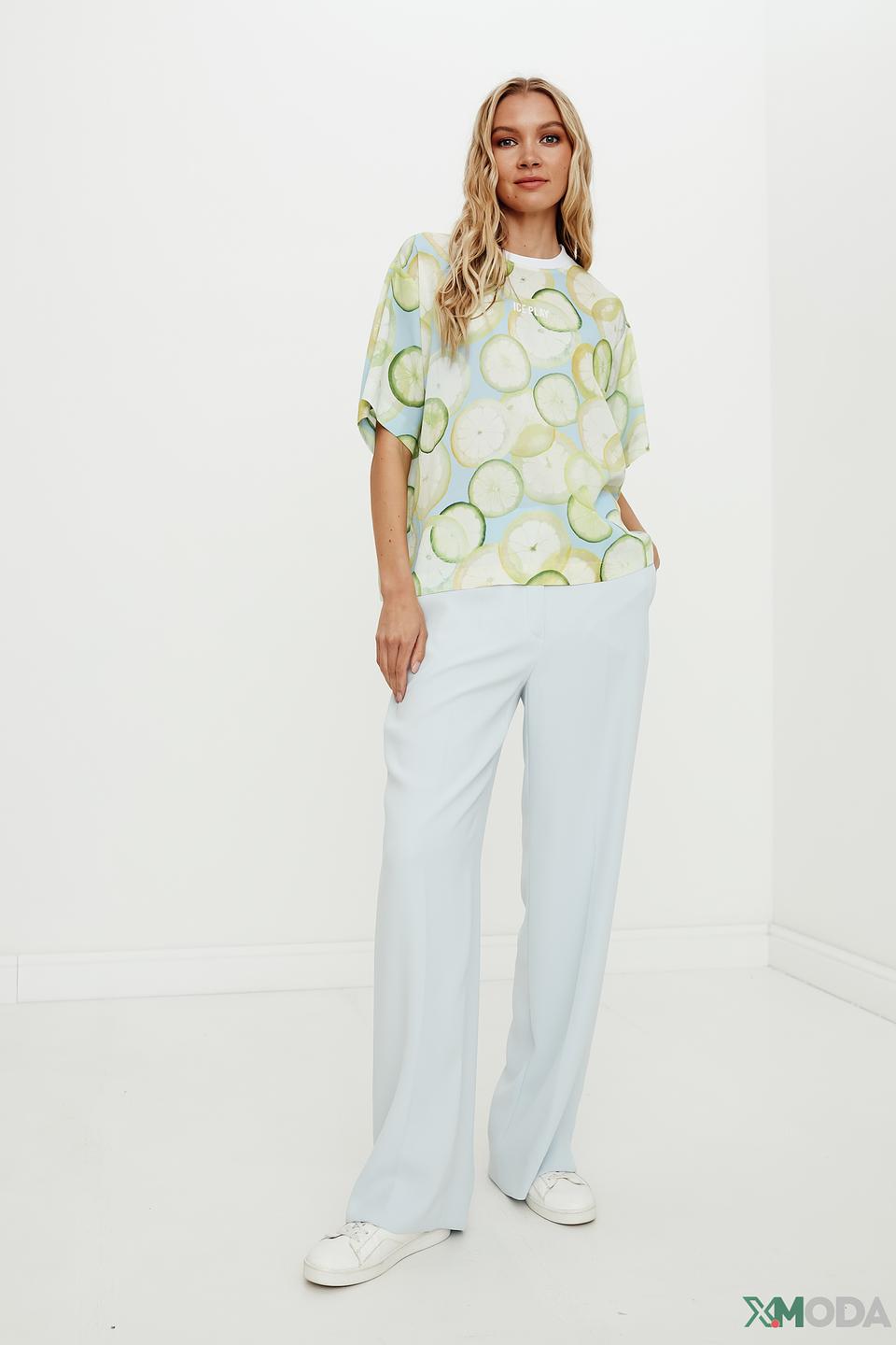 Брюки палаццо Taifun голубые