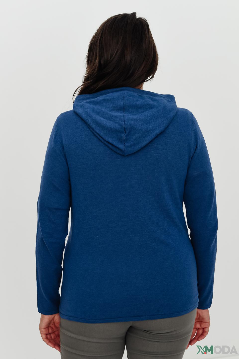 Жакет Lebek с капюшоном синий