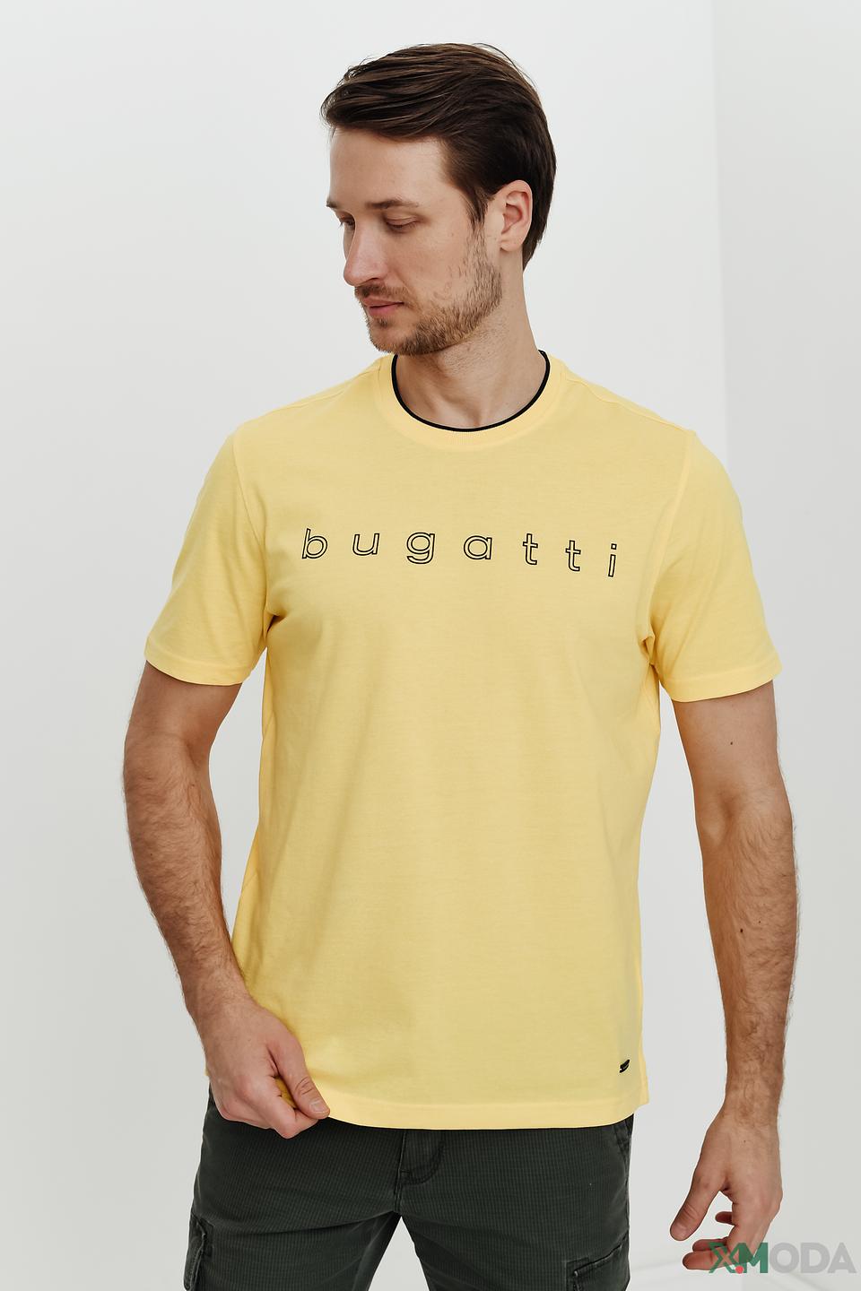 Футболка Bugatti с логотипом жёлтая
