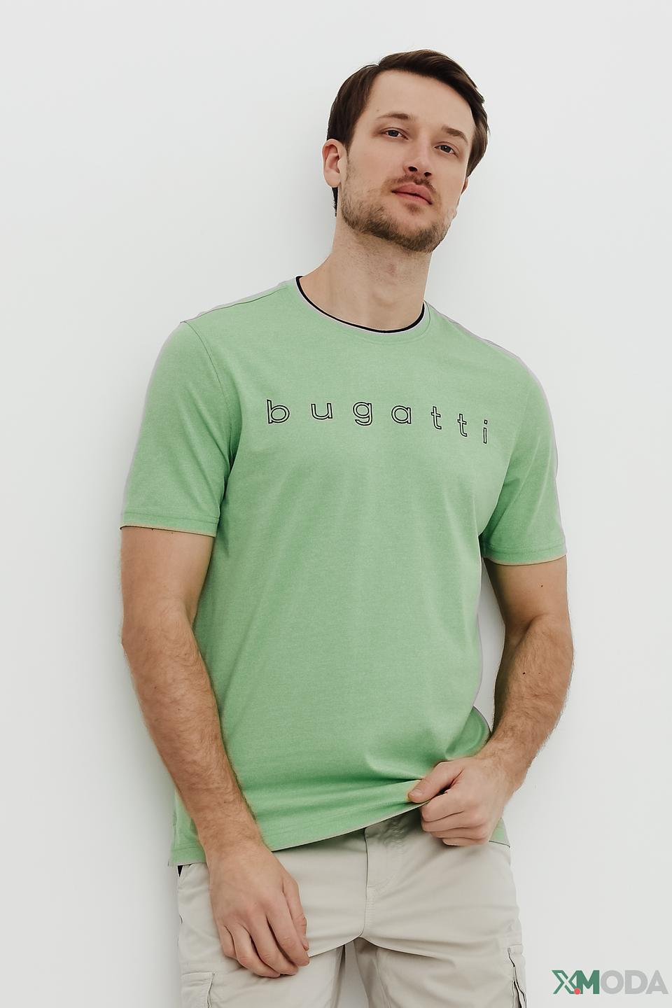 Футболка Bugatti с логотипом лайм