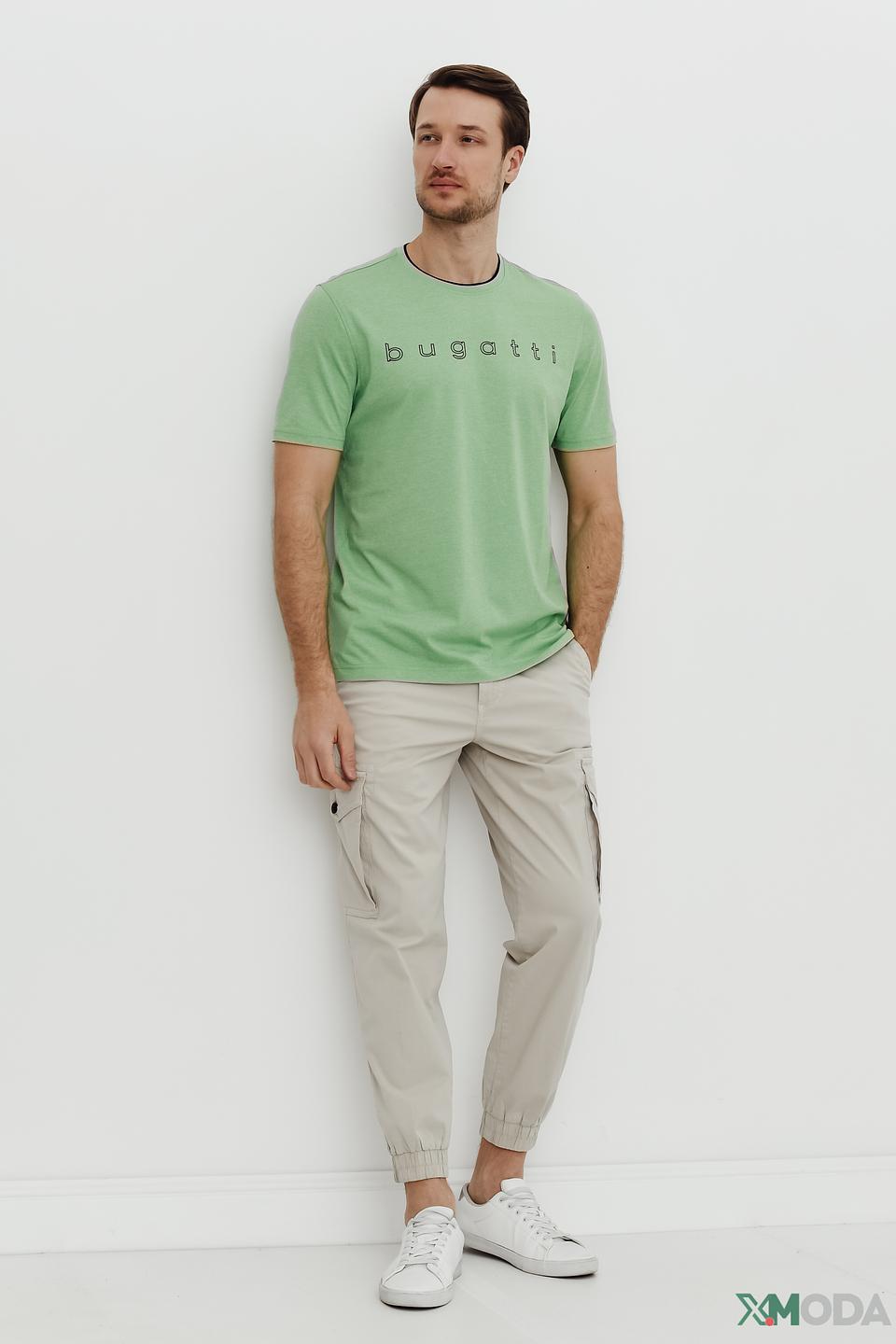 Футболка Bugatti с логотипом лайм