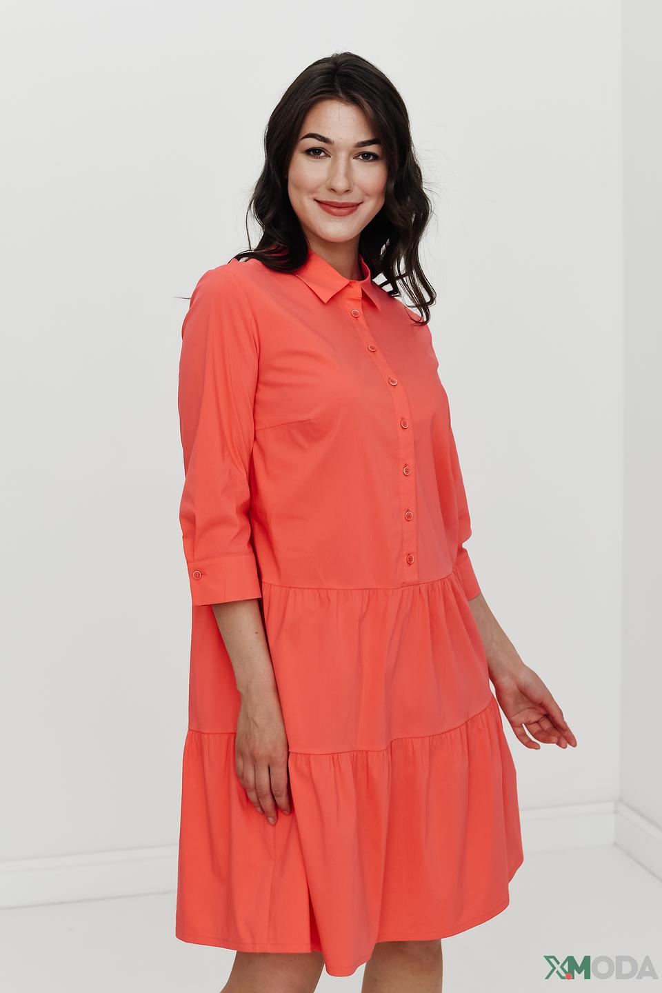 Платье рубашка Betty Barclay коралловое