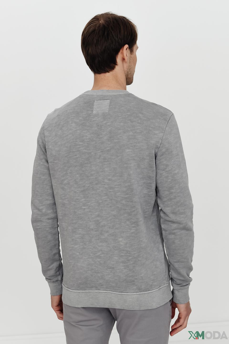 Джемпер Tom Tailor с принтом серый