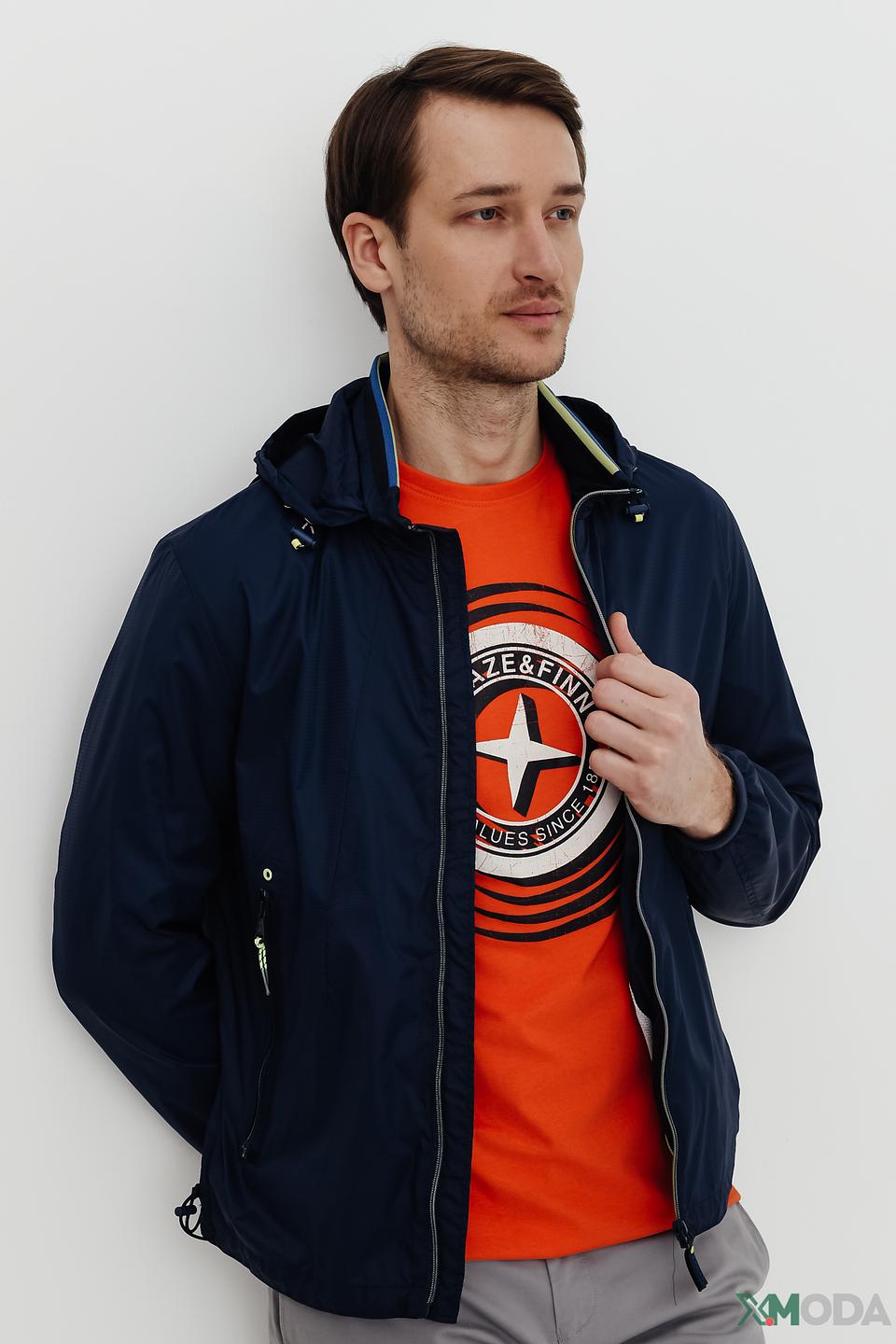 Куртка Sea Barrier синяя с капюшоном