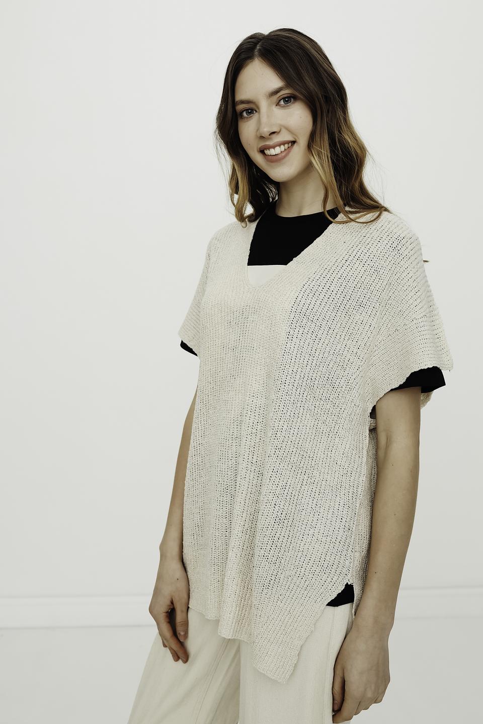 Жилет Tom Tailor бежевый вязаный